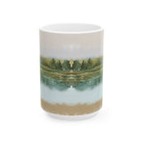Misty Wetland at Dawn Ceramic Mug