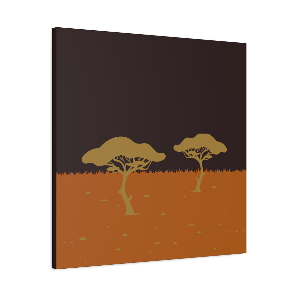 Savanna Sunset Canvas Art - Minimalist Acacia Tree Wall Decor