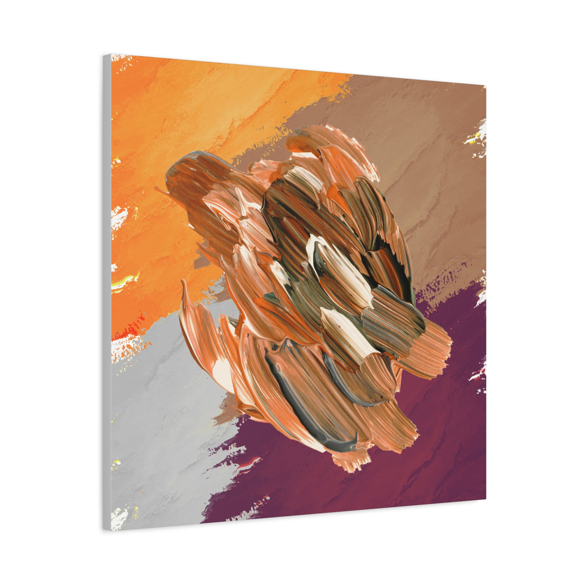 Abstract Autumn Brushstroke Canvas Print — Matte Stretched Wall Art