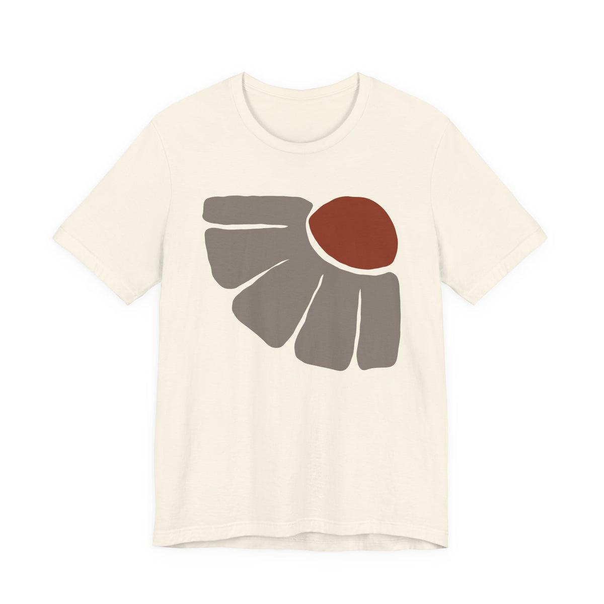 Abstract Daisy Graphic Tee — Minimal Boho Flower T-Shirt