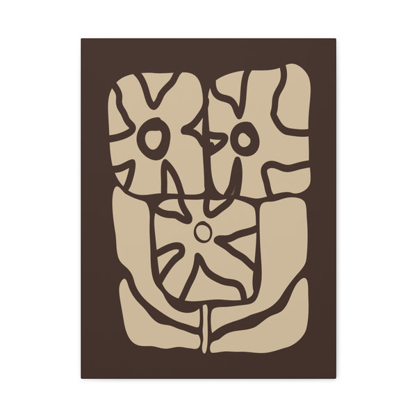 Earthen Bloom Wall Art - Abstract Botanical Wall Art in Warm Earth Tones