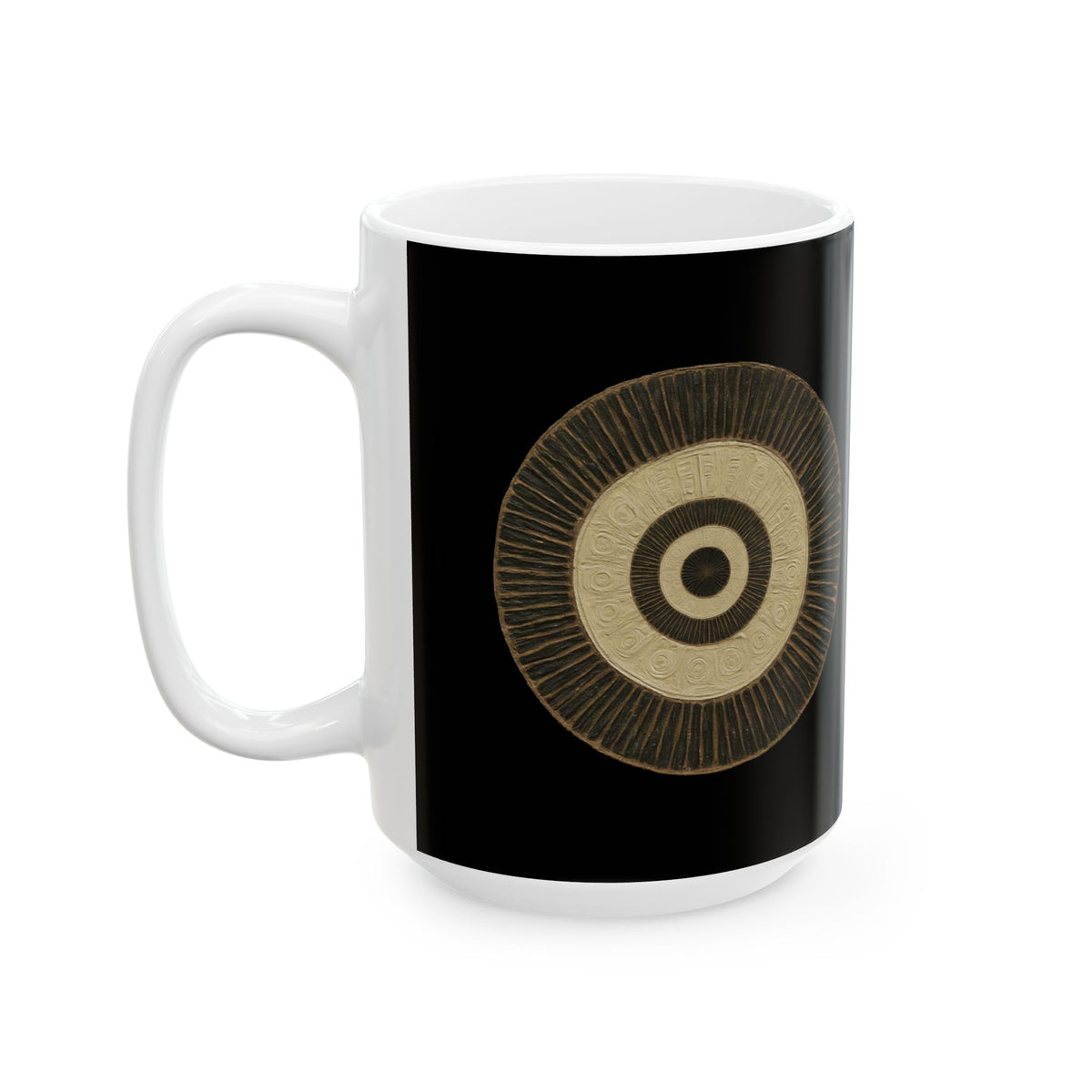 Centered Terrain - Morning Orbit Black Mug