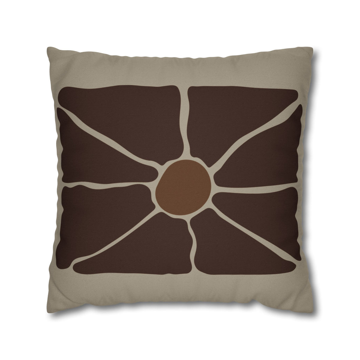 Earthen Bloom Pillow Cover - Warm Neutral Abstract Cushion Cover