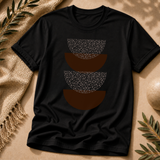 Grounded Rhythm Graphic Tee - Earth Tone Abstract Geometric T-Shirt