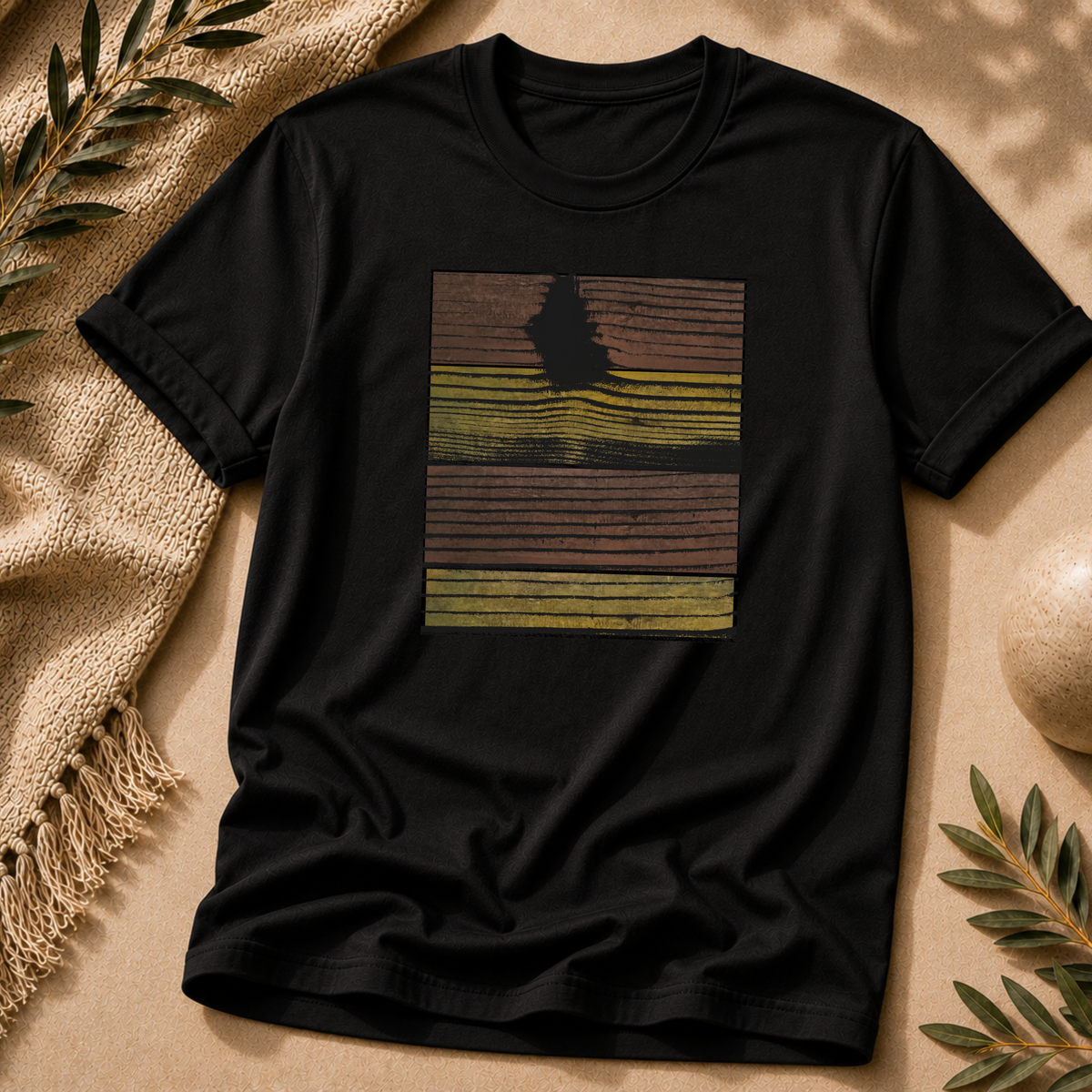 Earthbound Lines Abstract Graphic T-Shirt