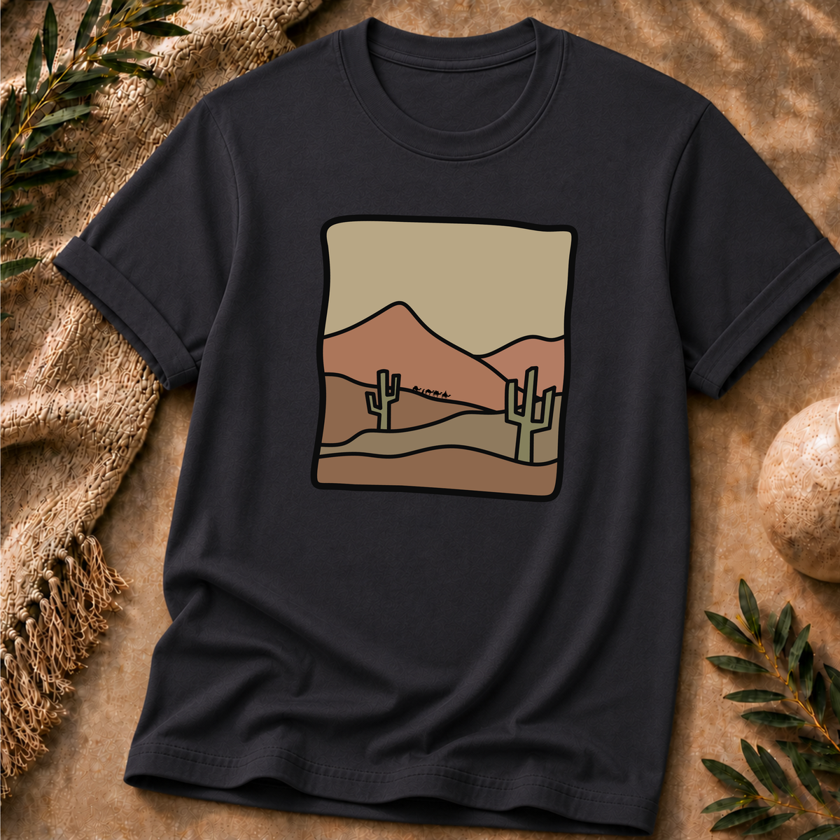 Desert Scene T‑Shirt — Southwestern Cactus Landscape Tee