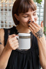 Personalized Ceramic Mug - Elizabeth Grid Design