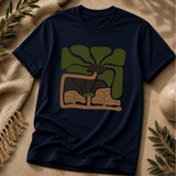 Rooted Canopy Graphic T-Shirt - Earthy Botanical Nature Tee