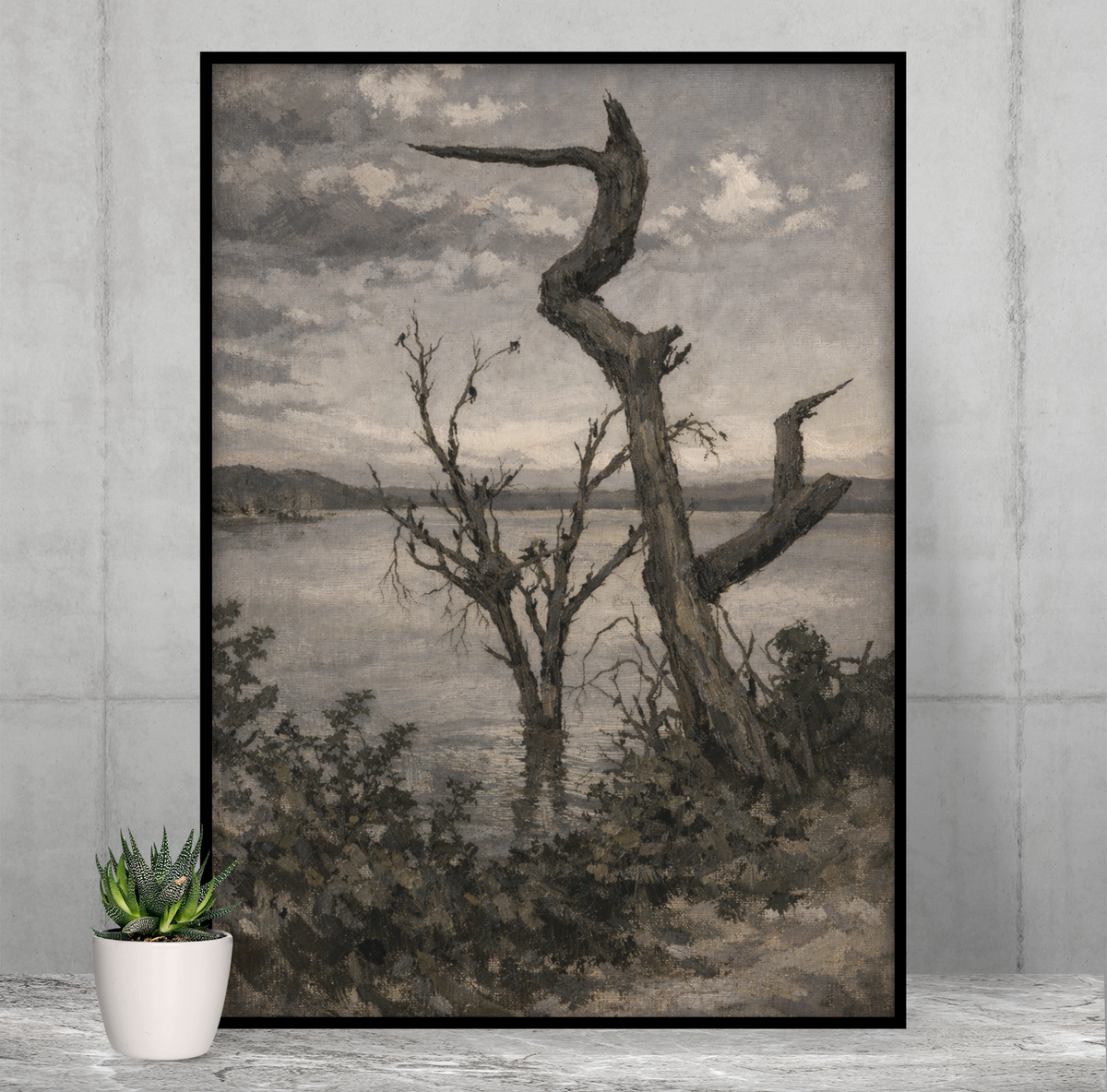 Silent Lakeside at Dusk
