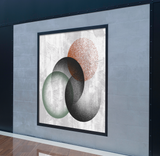 Overlap Circles Framed Canvas Art