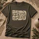 Earthen Bloom Graphic Tee - Nature-Inspired Abstract Floral T-Shirt