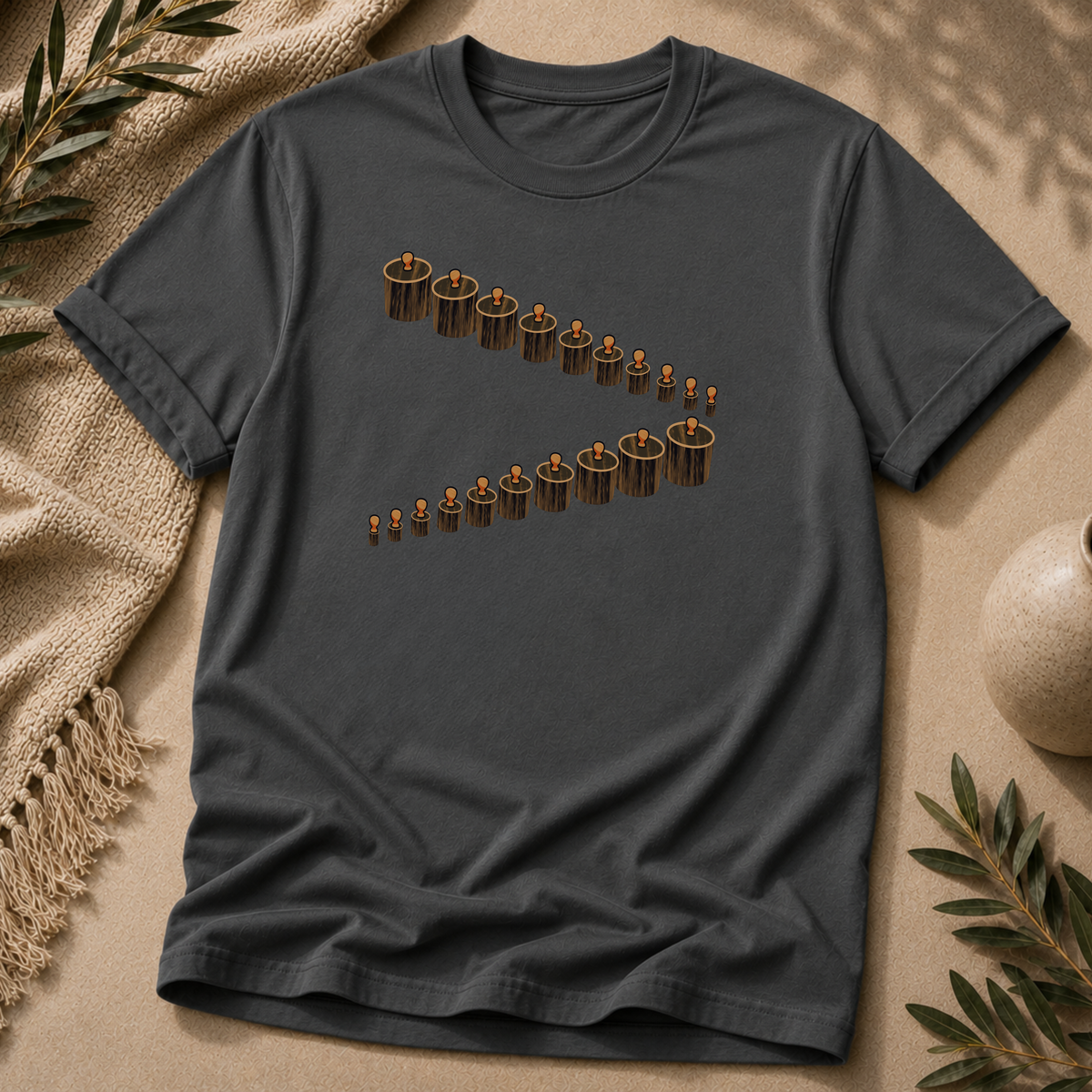 Gathered Rhythm Graphic Tee – Black