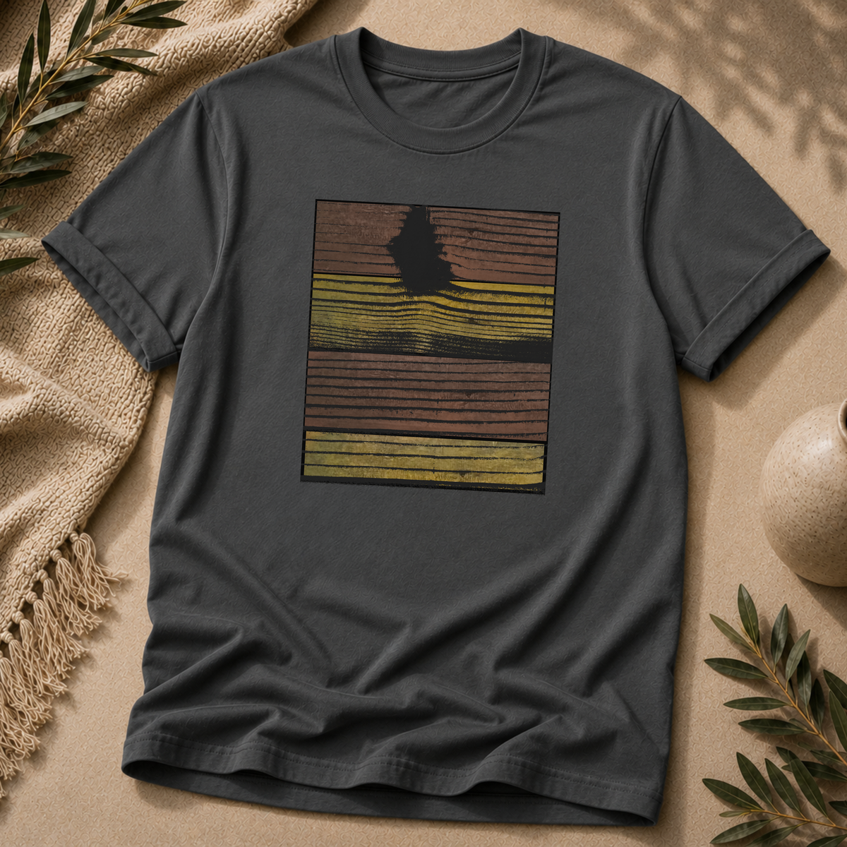 Earthbound Lines Abstract Graphic T-Shirt