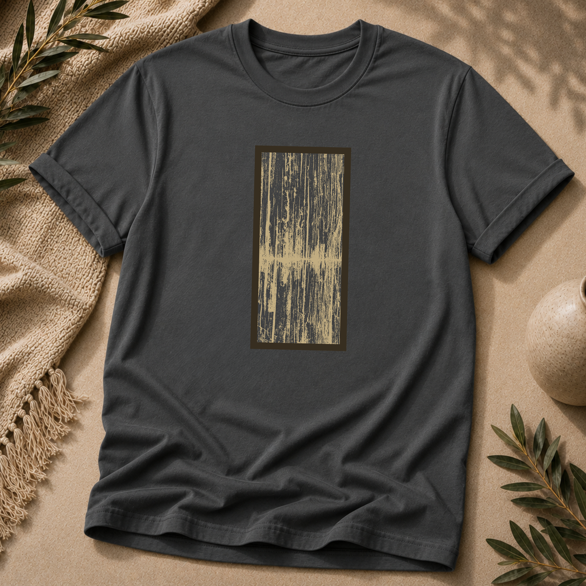 Weathered Grain Organic Graphic T-Shirt