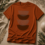 Grounded Rhythm Graphic Tee - Earth Tone Abstract Geometric T-Shirt