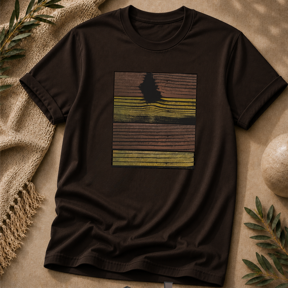 Earthbound Lines Abstract Graphic T-Shirt