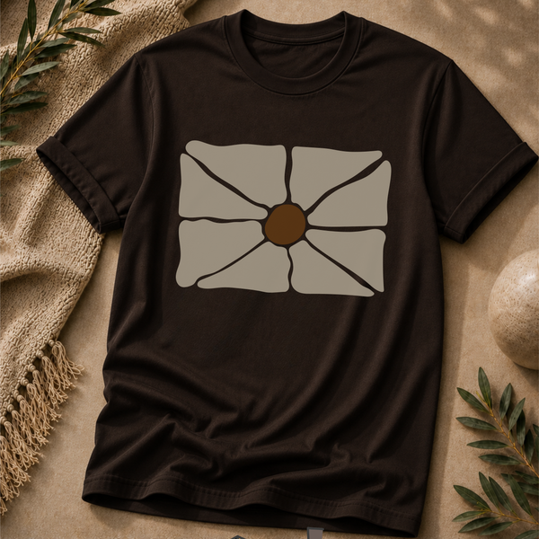 Earthen Bloom Graphic T-Shirt - Organic Abstract Design