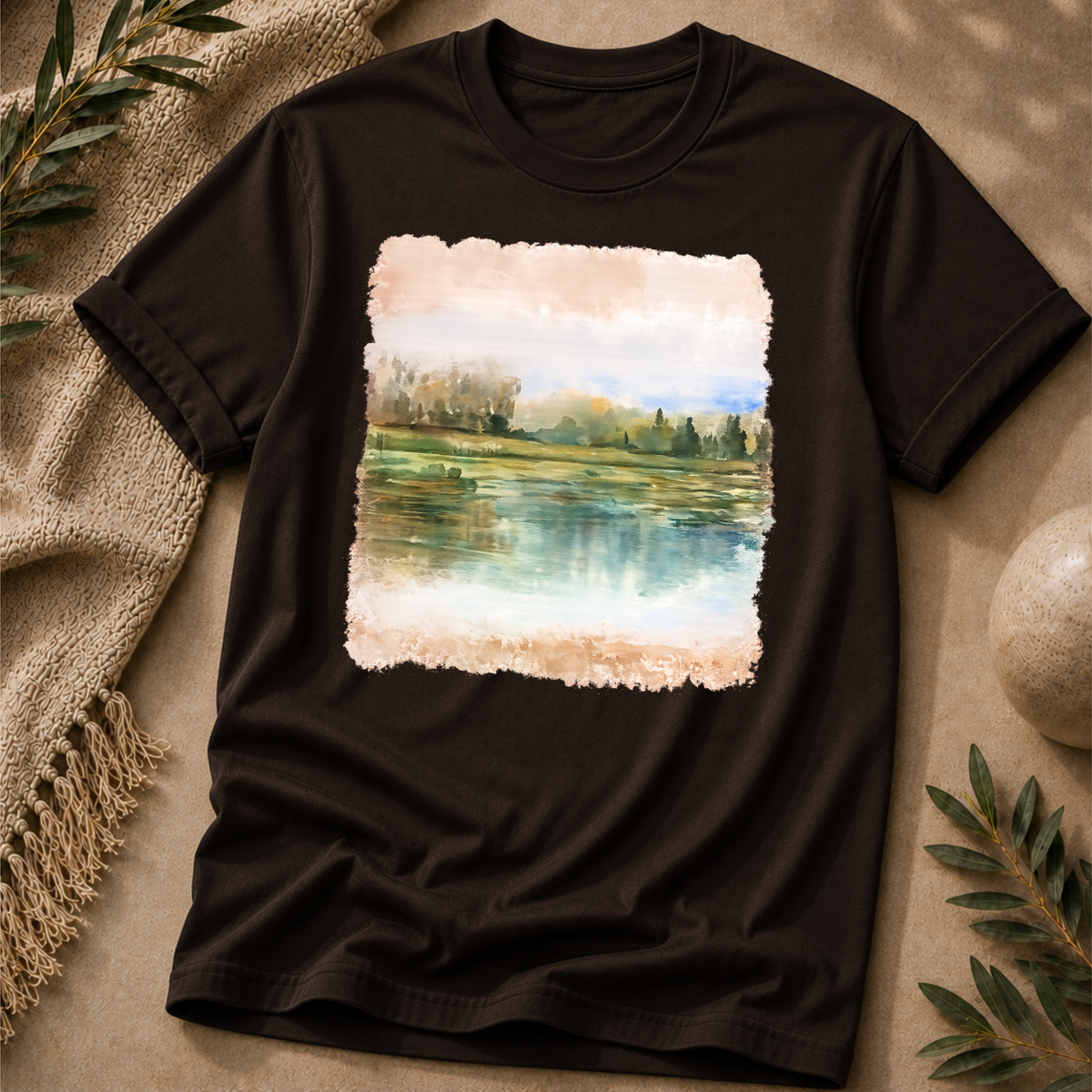Misty Wetland at Dawn T-Shirt
