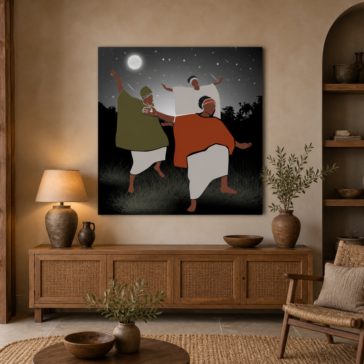 Dancing Under the Moon Matte Canvas