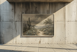 Cactus Rock Garden Matte Canvas Print