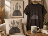 Desert Stillness Cactus Mug – Neutral Botanical Ceramic Cup