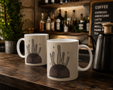 Desert Stillness Cactus Mug – Neutral Botanical Ceramic Cup