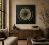 Earth Core Matte  Wall Art — Black (Framed)