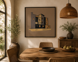 Earthbound Streets Print  - Desert Dwelling (Framed)