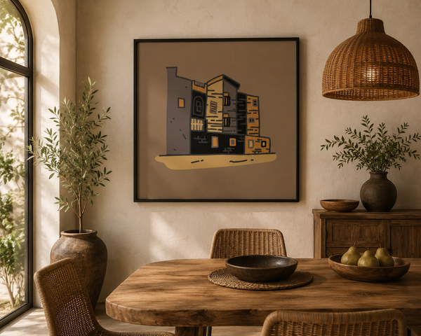 Earthbound Streets Print  - Desert Dwelling (Framed)