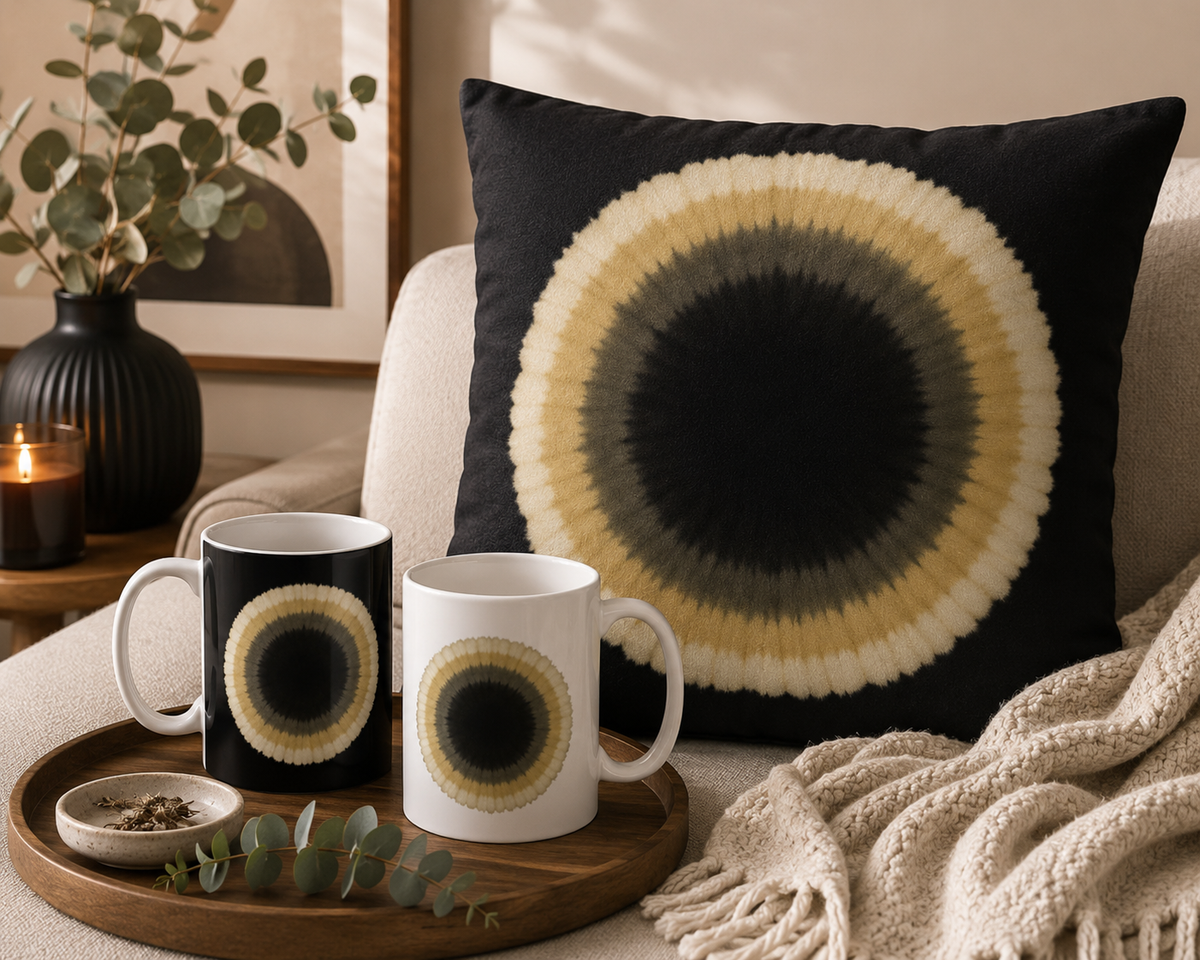 Eclipse Bloom Black Mug