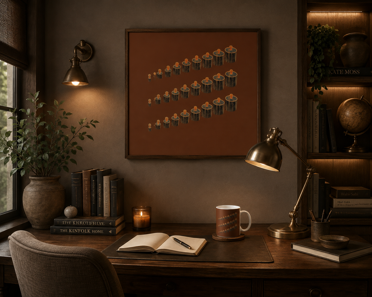 Gathered Rhythm Earth-Tone Wall Art
