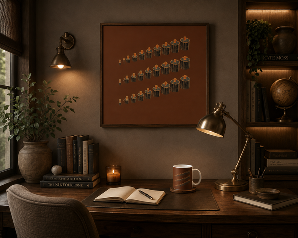 Gathered Rhythm Earth-Tone Wall Art