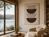 Grounded Rhythm Wall Art - Neutral Abstract Geometric Canvas