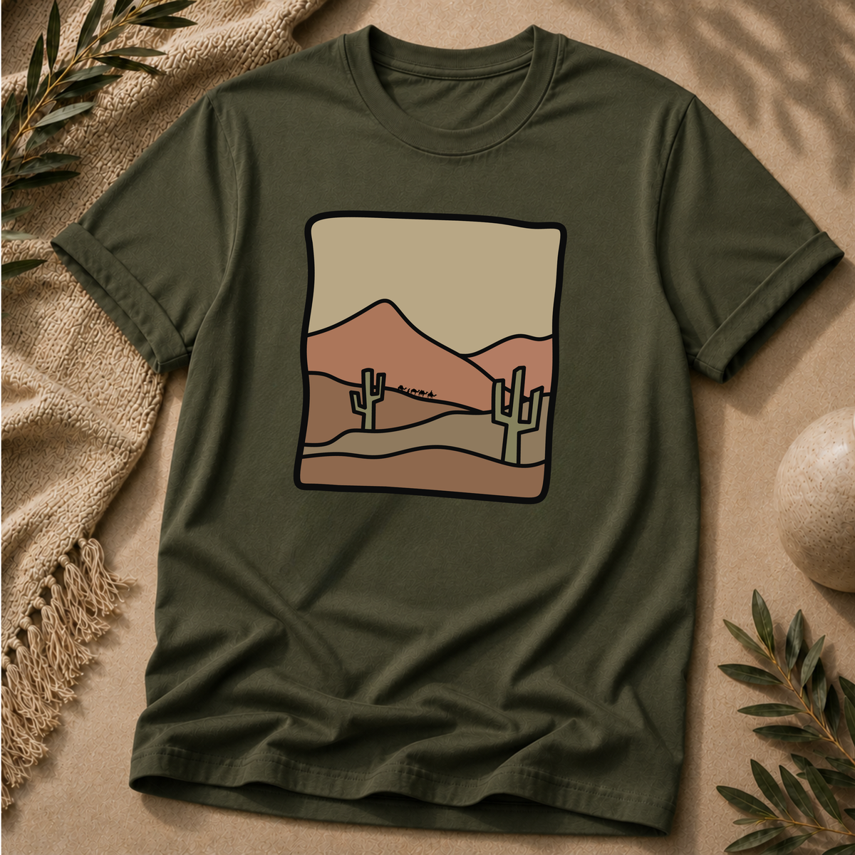 Desert Scene T‑Shirt — Southwestern Cactus Landscape Tee