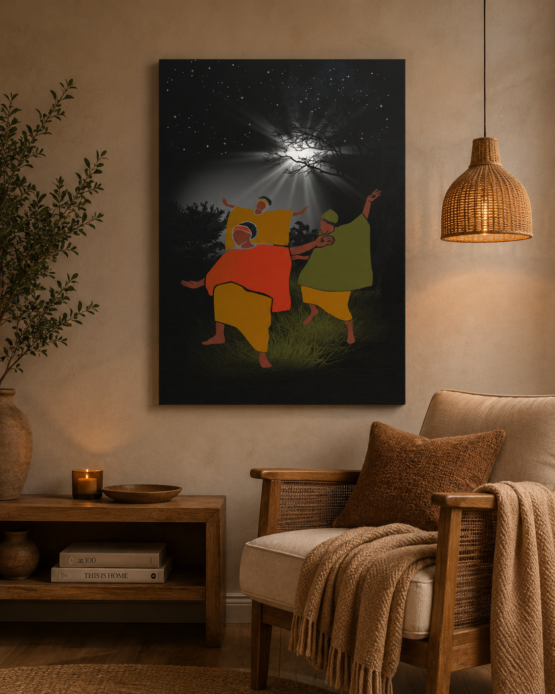 Moon Dance Matte Canvas Print