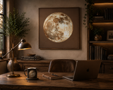 Moonlit Earth | Full Moon Canvas Wall Art