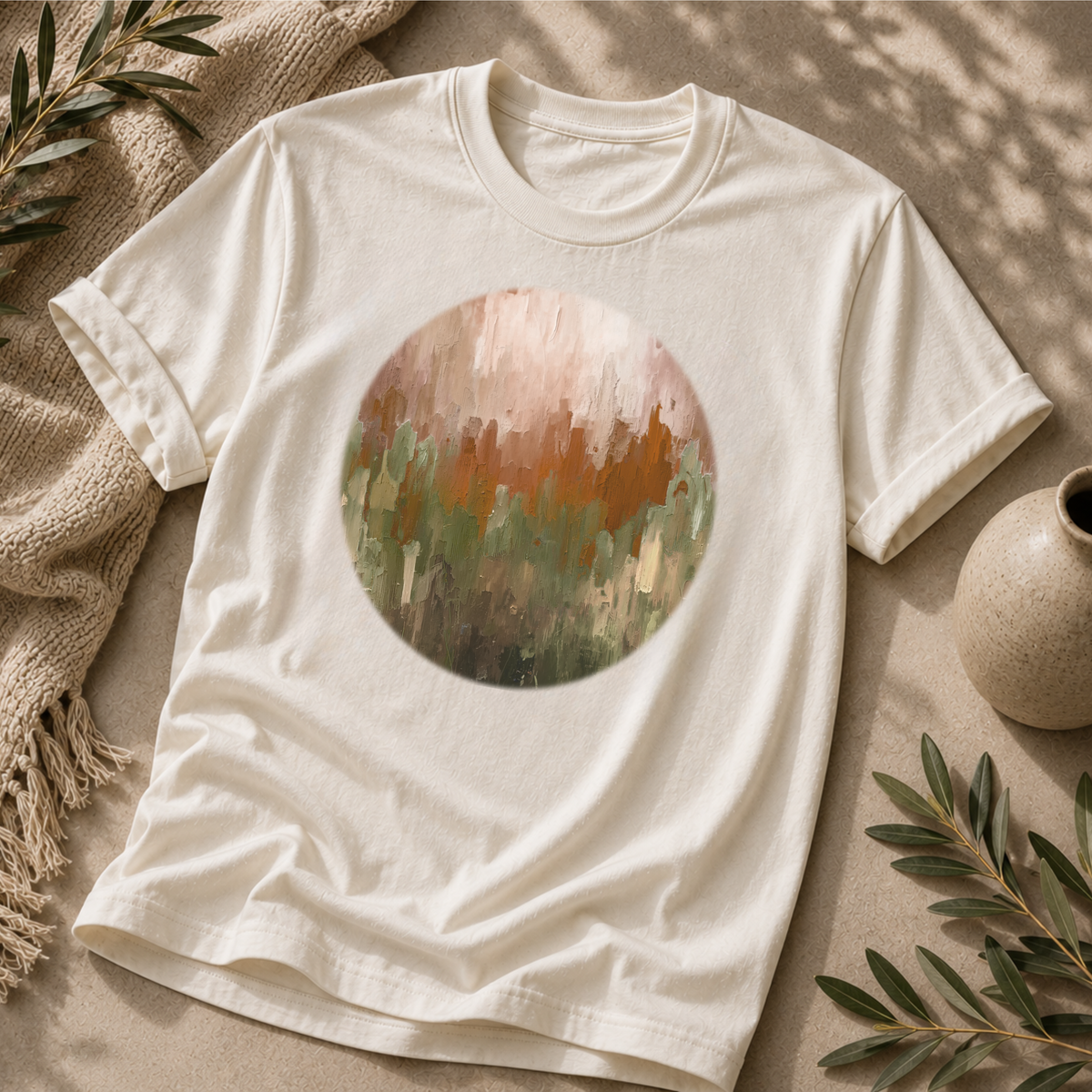 Autumn Canopy | Earth-Tone Abstract Graphic T-Shirt