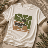 Rooted Canopy Graphic T-Shirt - Earthy Botanical Nature Tee