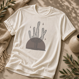 Desert Stillness Cactus T-Shirt – Earthy Minimal Desert Graphic Tee