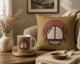 Scarab Beetle Faux Suede Pillowcase