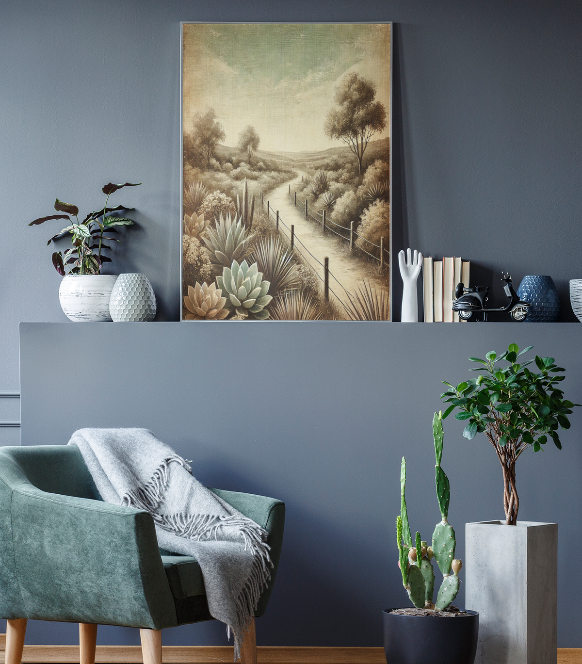 Succulent Garden Walkway Canvas Artwork