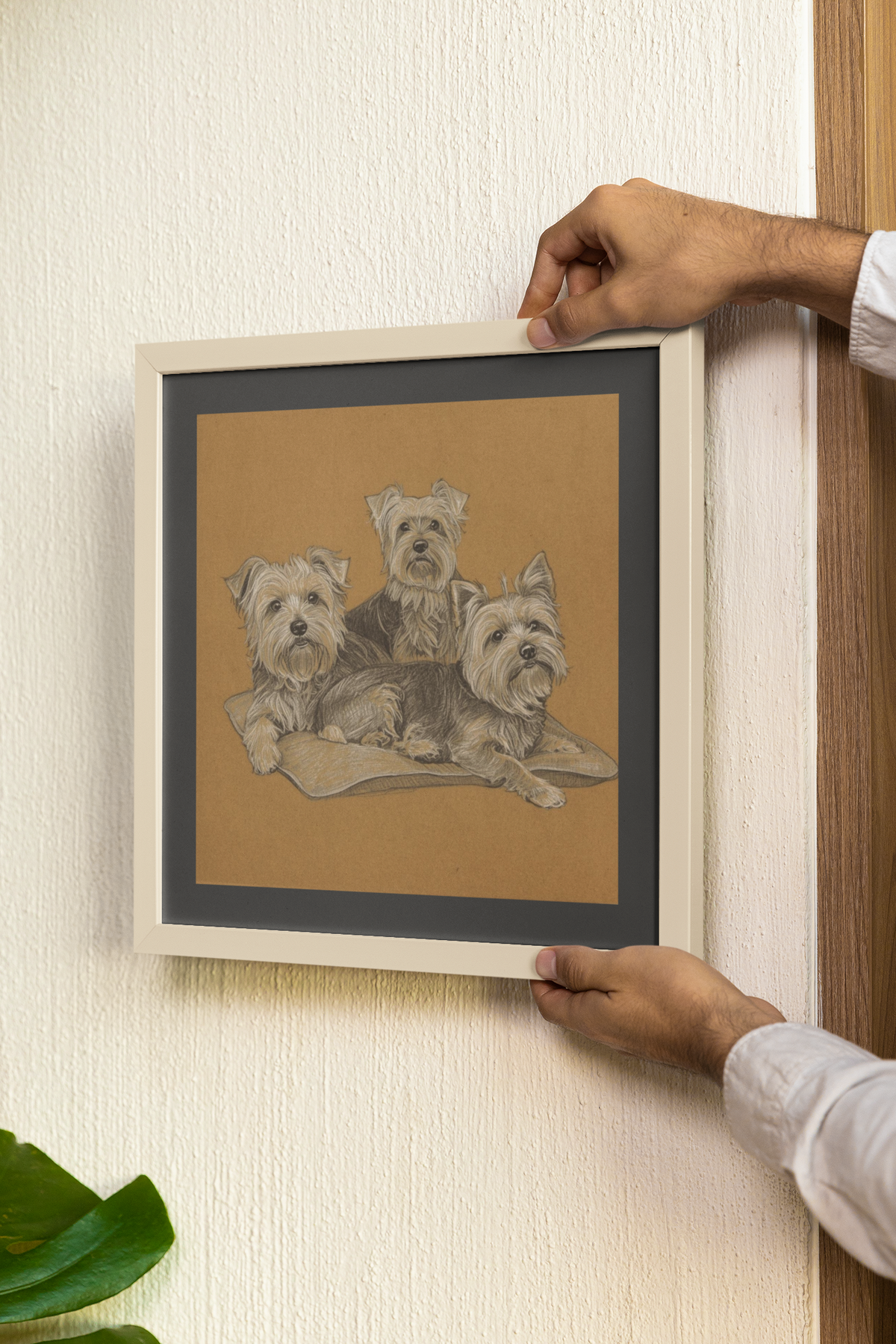 Yorkshire Terrier Trio Matte Canvas Print
