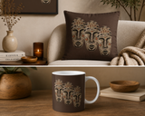 Echoes of Ancestry Faux Suede Square Throw Pillow Cover