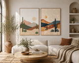 Desert Sunrise Framed Canvas Print