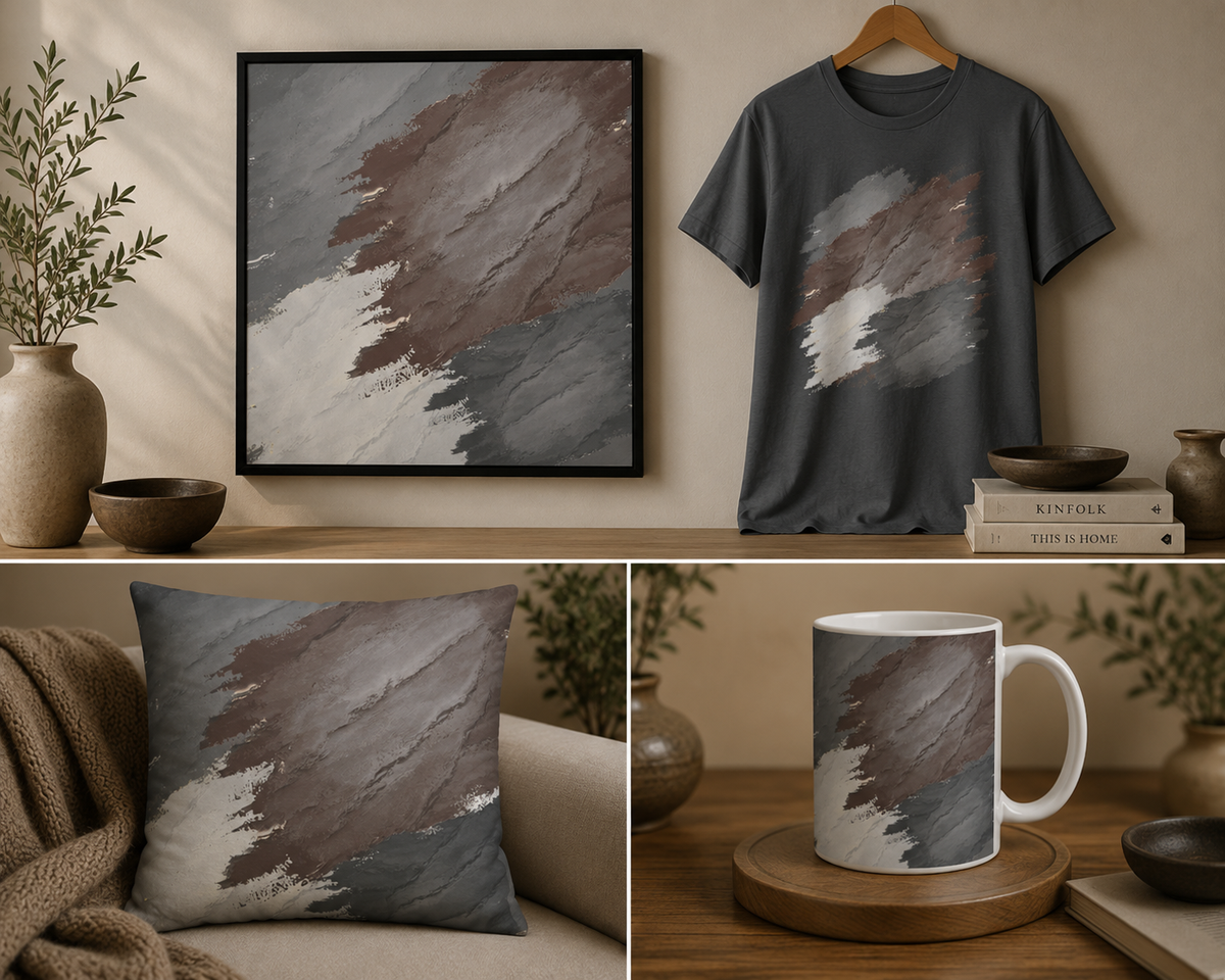 Weathered Layers Canvas Wall Art  - No Frame
