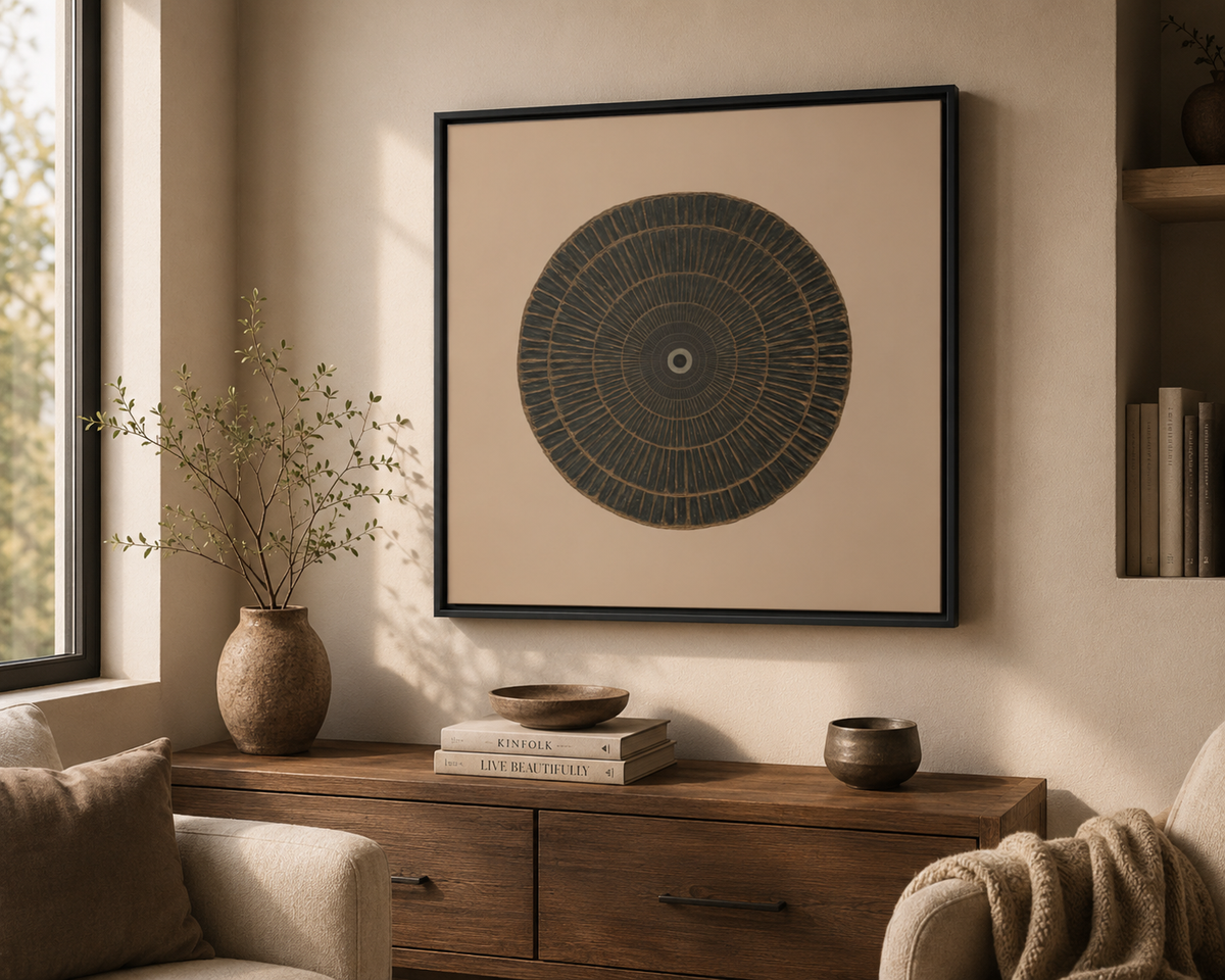 Wood Grain Mandala  Canvas